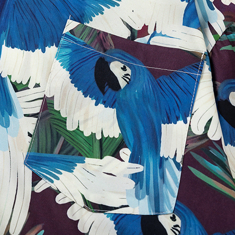 Vintage Parrot Full Printed Shirt For Men