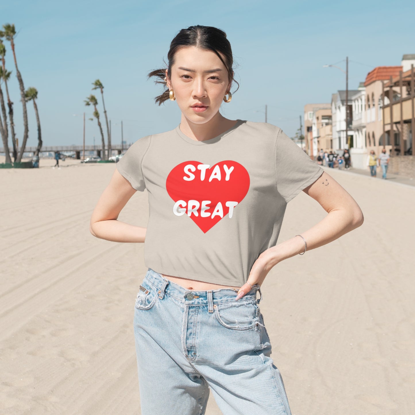 Women's Flowy Cropped Tee