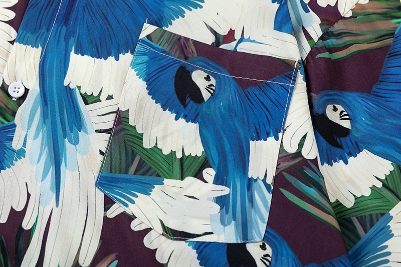 Vintage Parrot Full Printed Shirt For Men