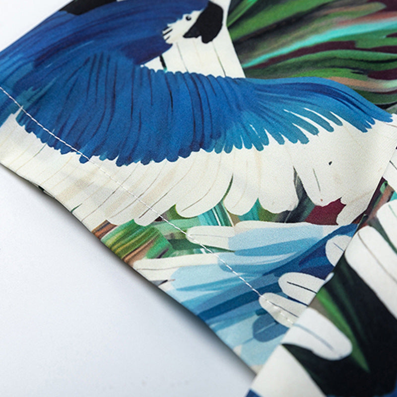 Vintage Parrot Full Printed Shirt For Men