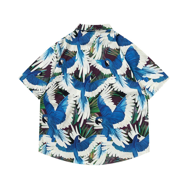 Vintage Parrot Full Printed Shirt For Men